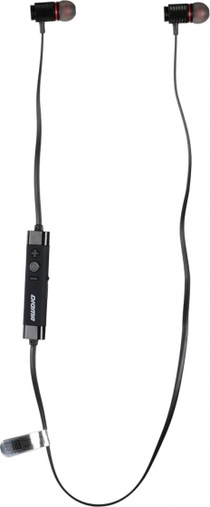 Наушники с микрофоном беспроводные Digma BT-05 (Bluetooth, Black/Red)