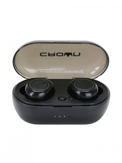 Наушники с микрофоном беспроводные CrownMicro CMTWS-5001 (Bluetooth, Black)