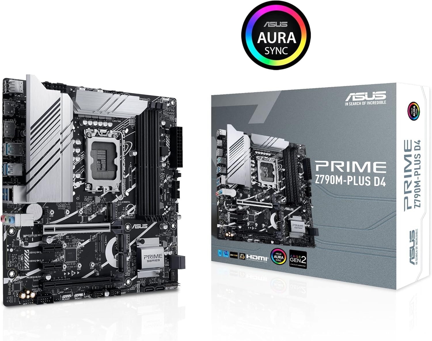 Мат. плата ASUS PRIME Z790M-PLUS (S-1700, Z790, HDMI, DP, 4xPCI-E, 4DDR5, 3xM.2, SATA3, GbLAN)