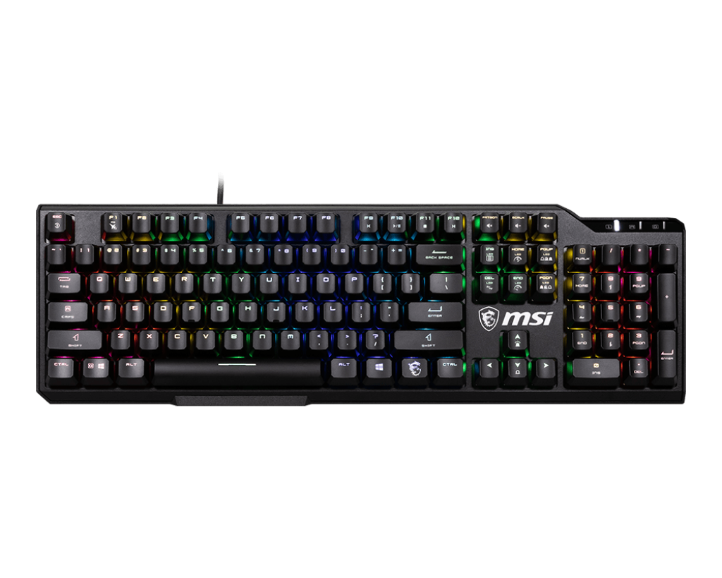 Клавиатура MSI VIGOR GK41 LR (Gaming, Mechanical, Multimedia, Black, USB, US/RU Layout)