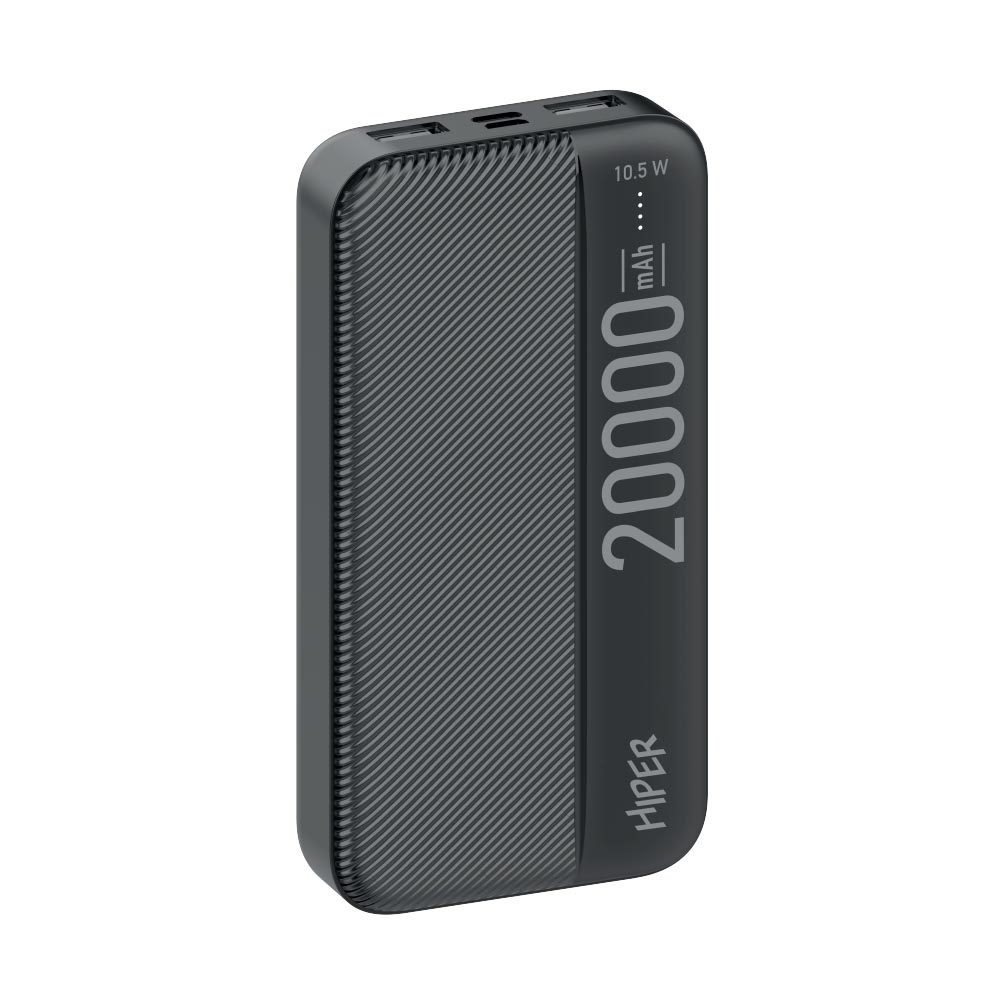 Источник питания Hiper SM20000 (20000mAh, 12W, 2.4A, 2xUSB-A/1xUSB-C, Black)