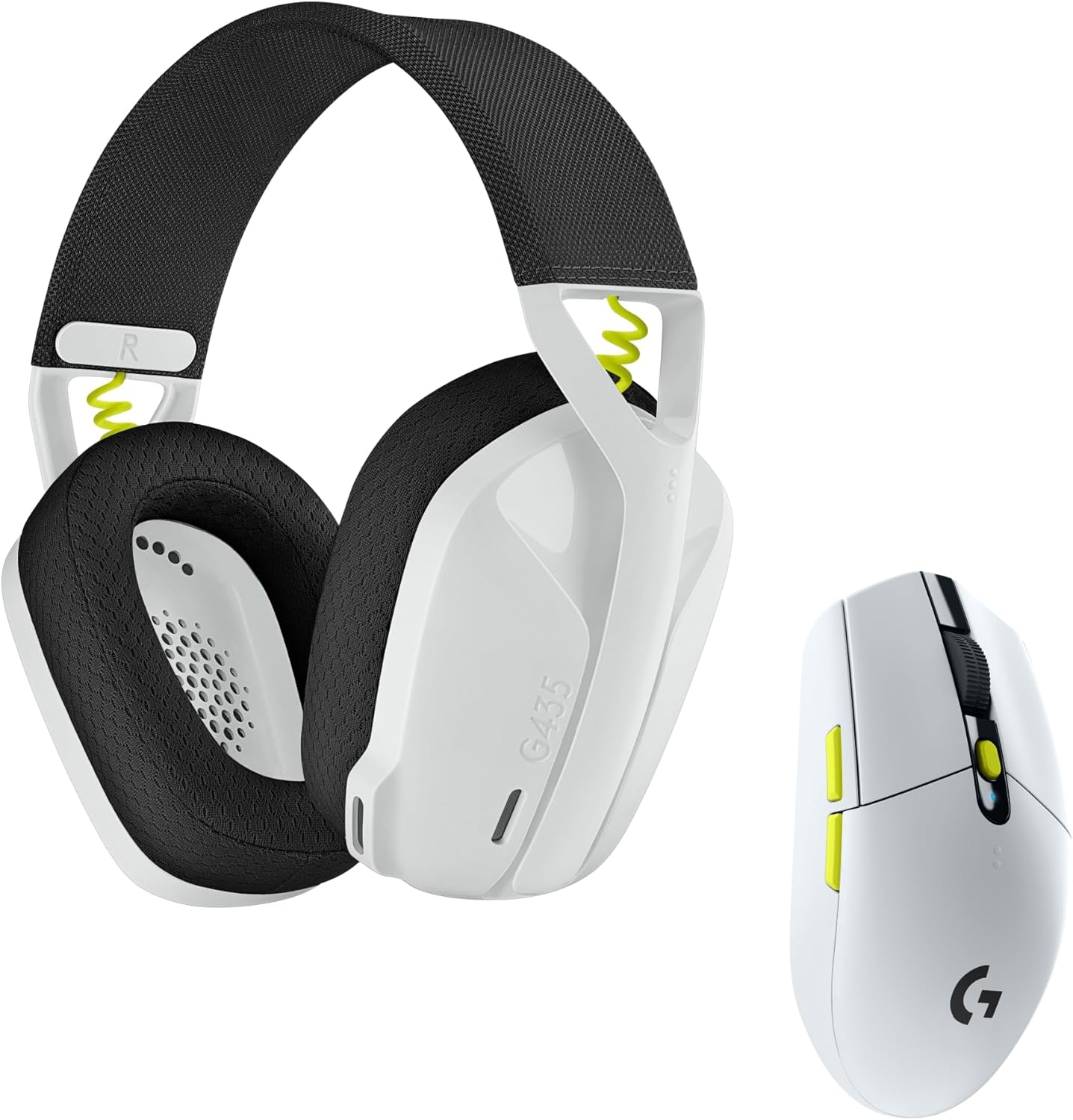 Наушники с микрофоном беспроводные Logitech G435 Lightspeed, Gaming (USB, White)