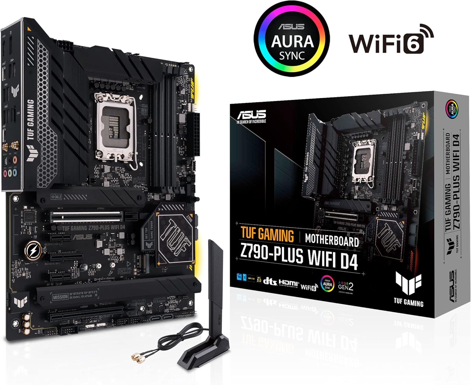 Мат. плата ASUS TUF Gaming Z790-PLUS WIFI (S-1700, Z790, HDMI/DP, 5xPCI-E, 4DDR5, 4xM.2, SATAIII RAID, SATA3, GbLAN)