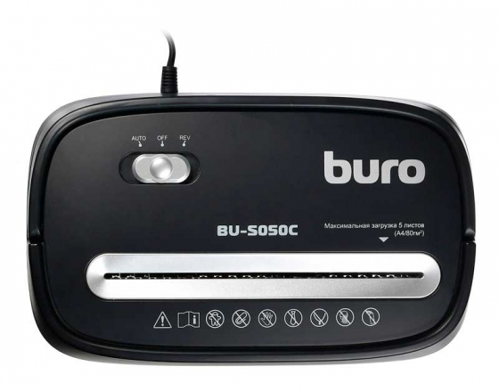 Шредер Buro Home BU-S050C (5 list, 13ltr, pl.cards)