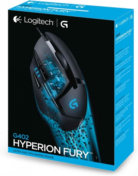 Мышь Logitech G402 Hyperion Fury (7 Button, 4000dpi, Gaming, USB, Black)