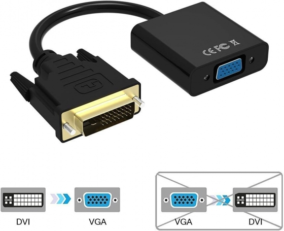 Адаптер Buro BU-DVI-VGA DVI-D(M)->VGA(F) BLACK