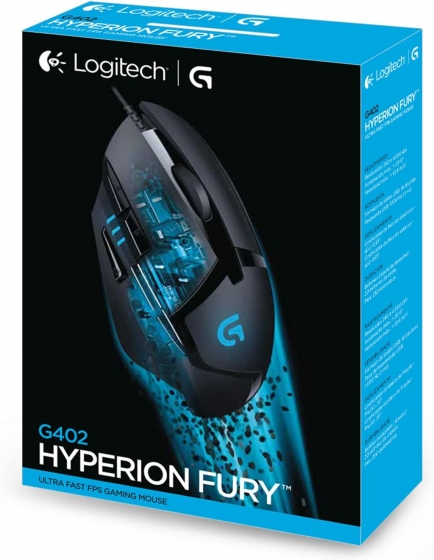 Мышь Logitech G402 Hyperion Fury (Gaming, USB, Black)