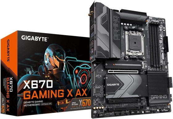 Мат. плата Gigabyte X670 Gaming X AX V2 (S-AM5, X670, HDMI, 3xPCI-E, 4DDR5, 4xM.2, GbLAN)