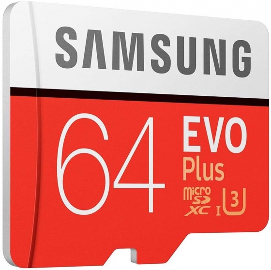 Карта памяти Micro SD Samsung EVO Plus 64GB MB-MC64SA/EU (w/Adapter, Class 10)