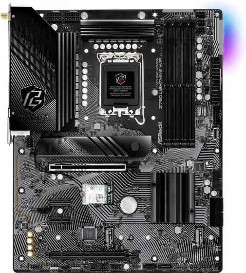 Мат. плата AsRock Z790 Phantom Gaming Lightning (S-1700, Z790, HDMI, 5xPCI-E, 4DDR5, 4xM2, SATA3, GbLAN)