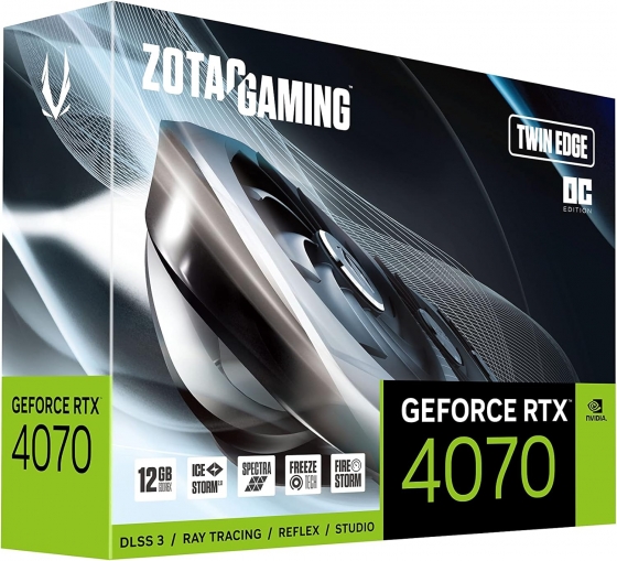 Видеокарта 12GB Zotac GeForce RTX4070 Twin Edge (21000MHz, GDDR6X, 192bit, HDMI/3xDP)