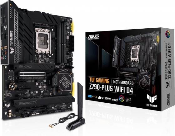 Мат. плата ASUS TUF Gaming Z790-PLUS WIFI (S-1700, Z790, HDMI/DP, 5xPCI-E, 4DDR5, 4xM.2, SATAIII RAID, SATA3, GbLAN)