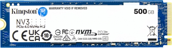 Накопитель SSD M.2 500GB Kingston SNV3S/500G NV3 (M.2 2280 PCI-E, Reading 6000 MB/s, Writing 3000 Mb/s)