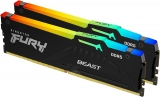 Модуль памяти DIMM 64GB DDR5 Kingston FURY Beast RGB KF560C36BBEAK2-64 (2x32GB, 6000MHz)